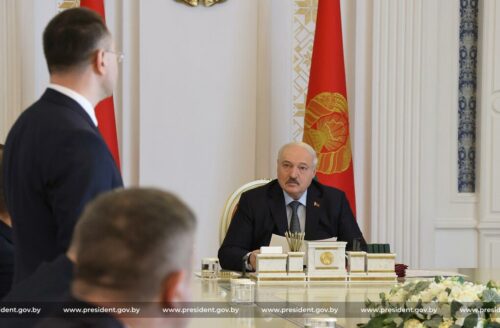 Александр Лукашенко и новый председатель Брестского горисполкома Сергей Лободински