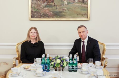 Наталья Пинчук и президента Польши Анлжей Дуда