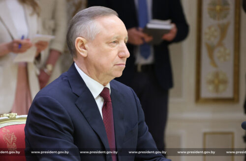 Губернатор Санкт-Петербурга Александр Беглов на встрече с Лукашенко