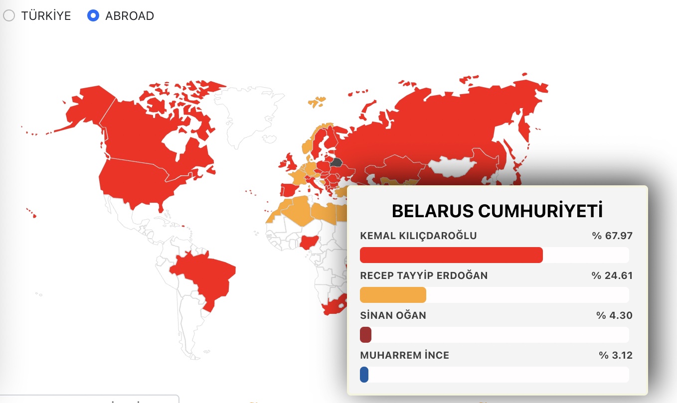 Кемаль Кылычдароглу победил на избирательном участке в Беларуси