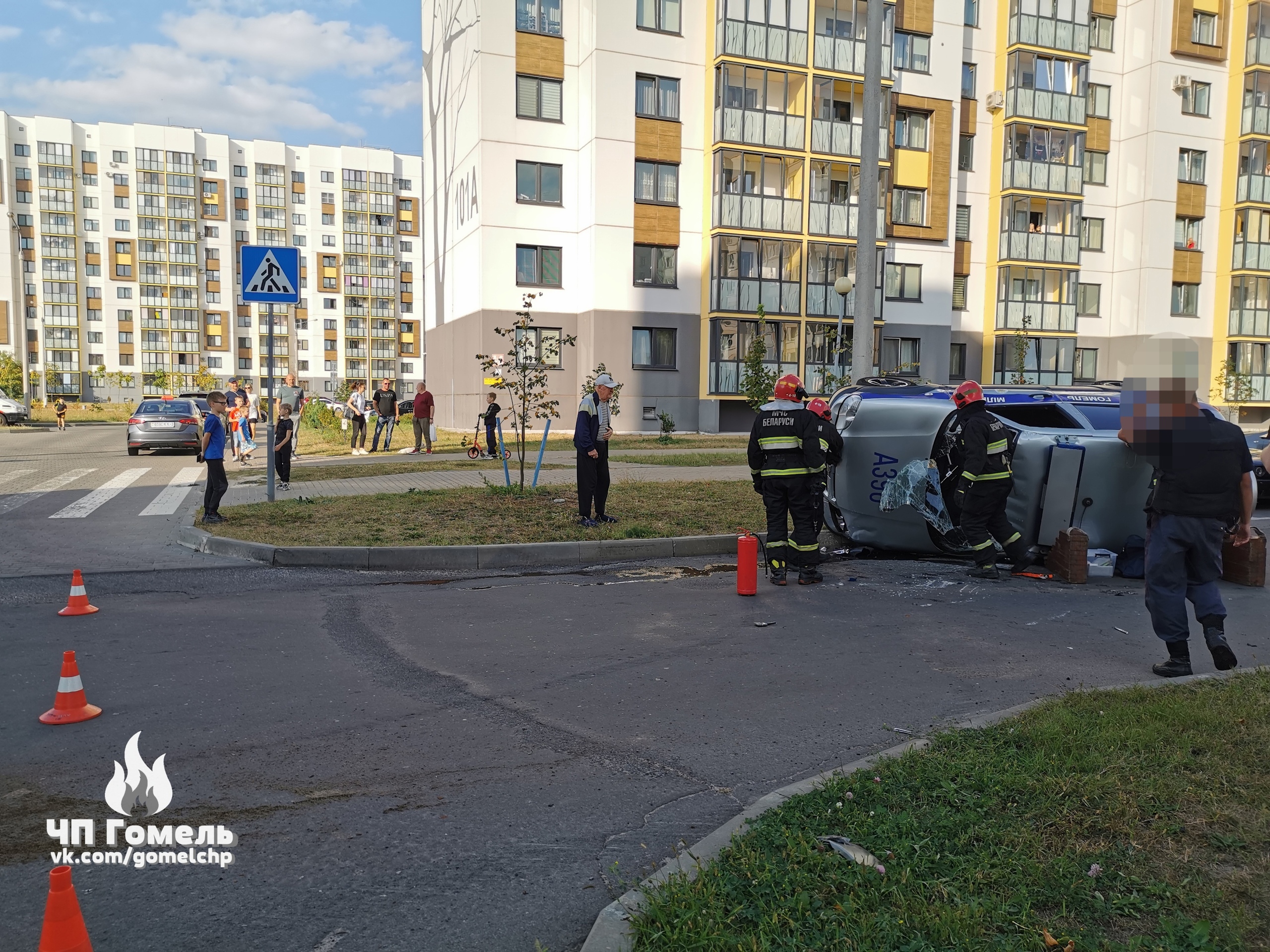 Автомобиль милиции протаранили в Гомеле