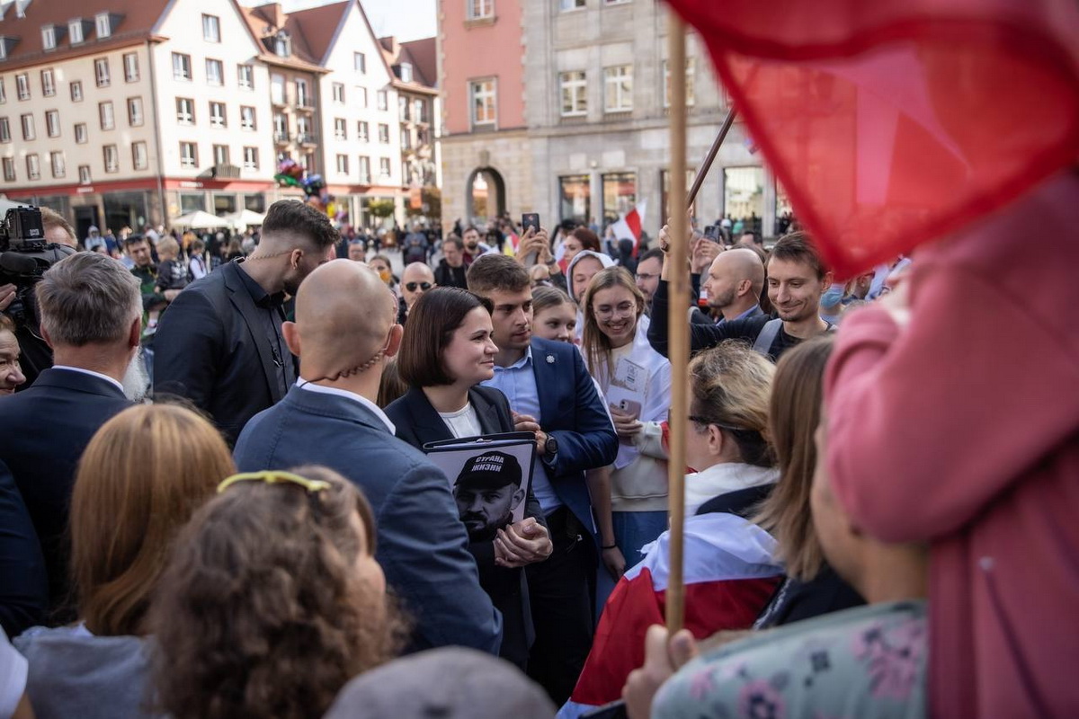 Тихановская на митинге во Вроцлаве: Необходимо поддерживать друг друга в борьбе