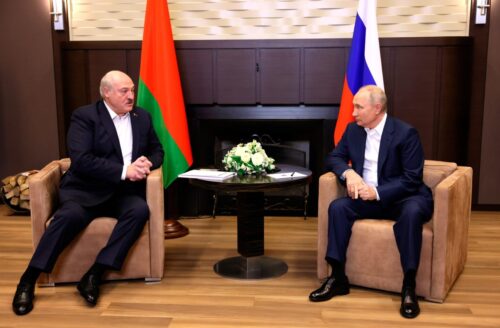 Лукашенко и Путин на переговорах в Сочи. 15 сентября 2023 г.