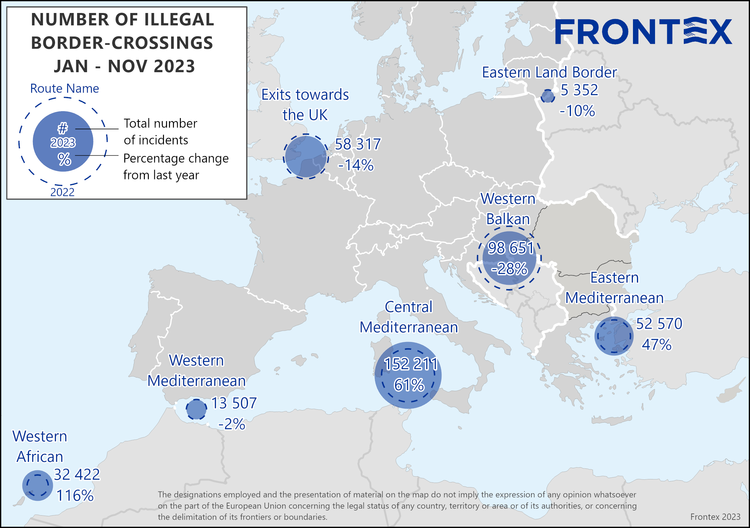 Frontex заявил о значительном росте нарушений границы ЕС