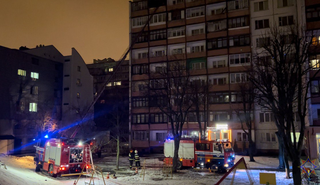 Общежитие горело в Минске на улице Кропоткина