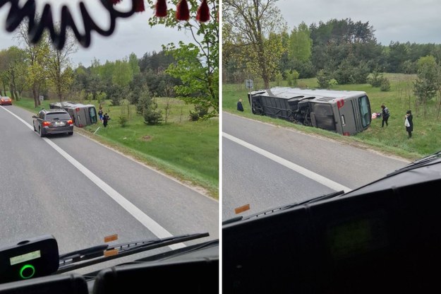 Автобус с беларусскими туристами перевернулся на дороге в Польше