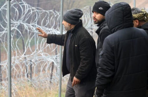 Мигранты на беларусско-польской границе, 2021 год. Фото: Reuters