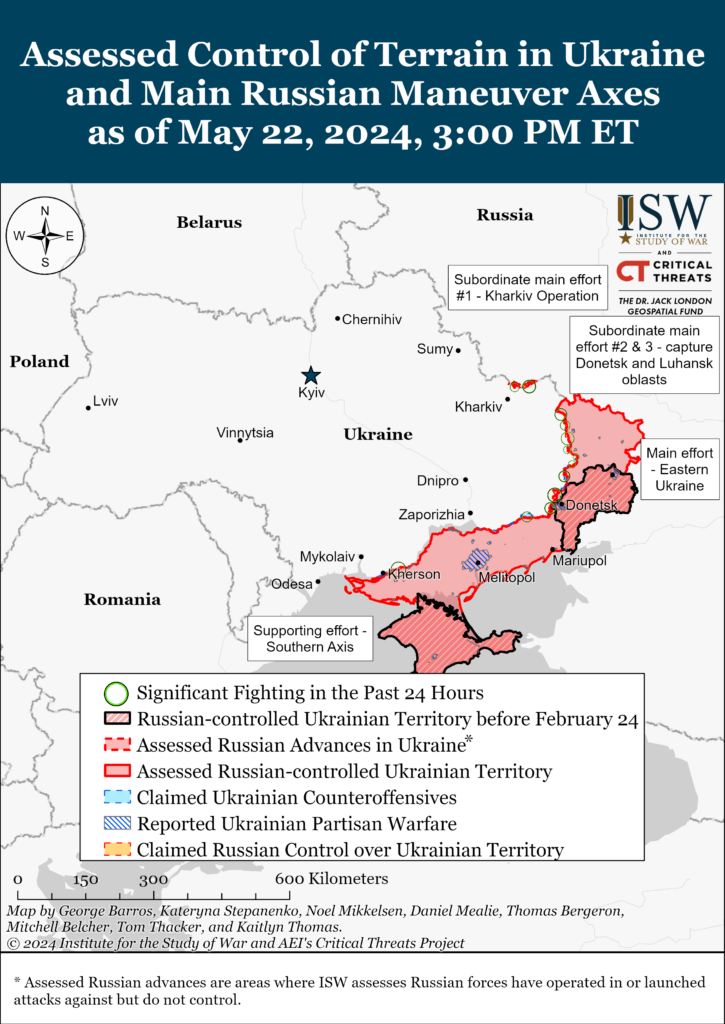 27-й месяц войны: наползание РФ в Харьковской области и украинские ракетные удары