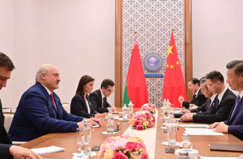 Переговоры Александра Лукашенко и Си Цзиньпина на полях саммита ШОС в Астане