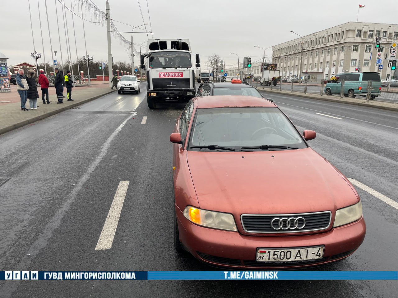 Пять автомобилей столкнулись в Минске