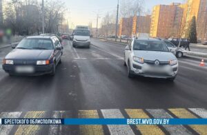 Массовое ДТП в Бресте: в аварию попали четыре автомобиля