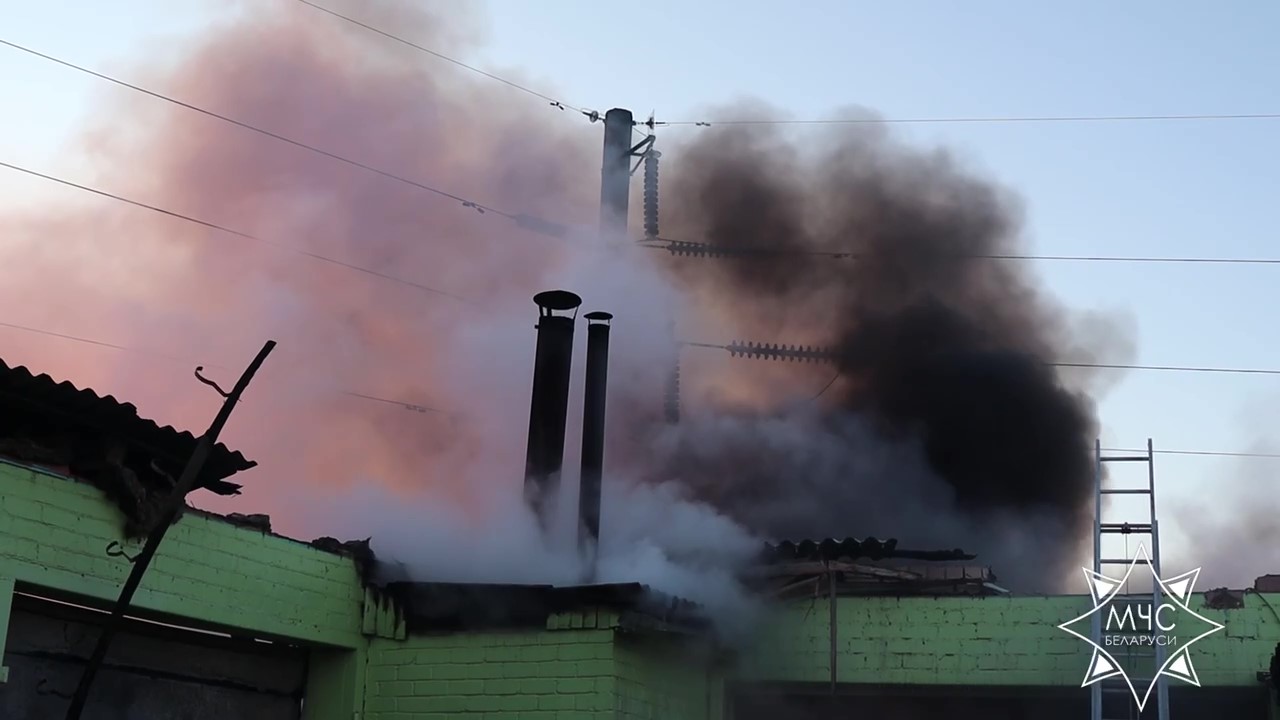 СТО сгорела в Солигорске