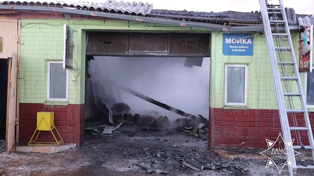 СТО сгорела в Солигорске