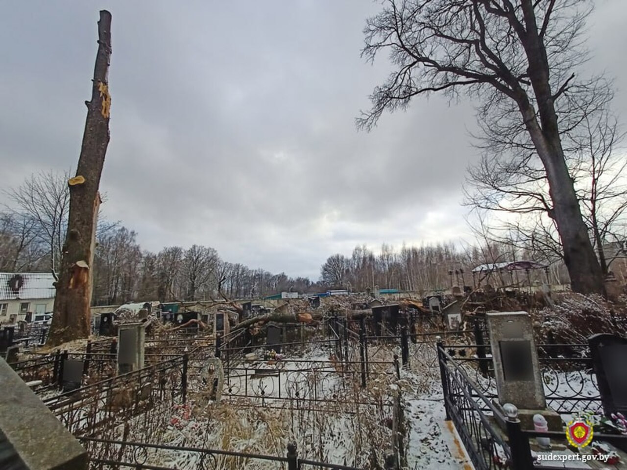 В Могилеве на кладбище погиб мужчина