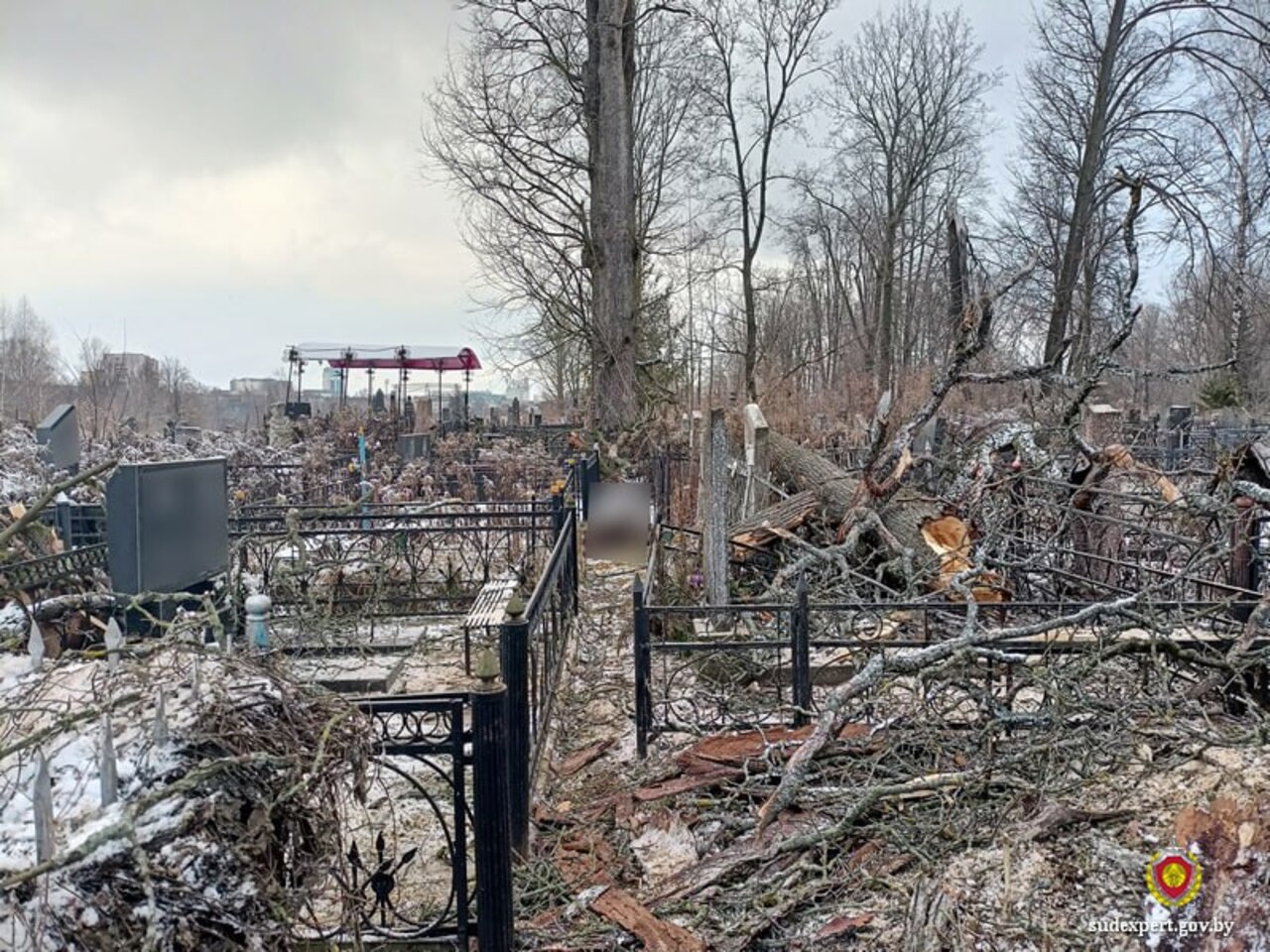 В Могилеве на кладбище погиб мужчина