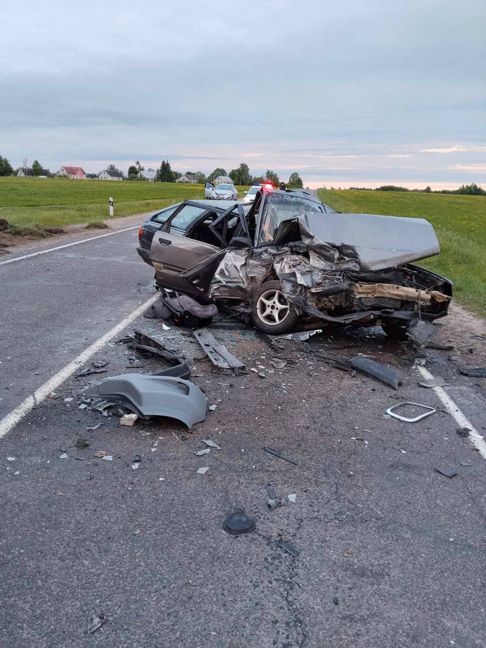 Годовалый ребенок погиб в лобовом столкновении грузовика и легковушки в Вороновском районе