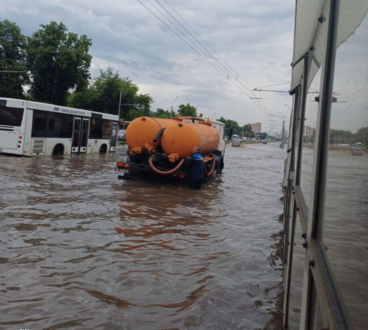 Гомель затопило после дождя