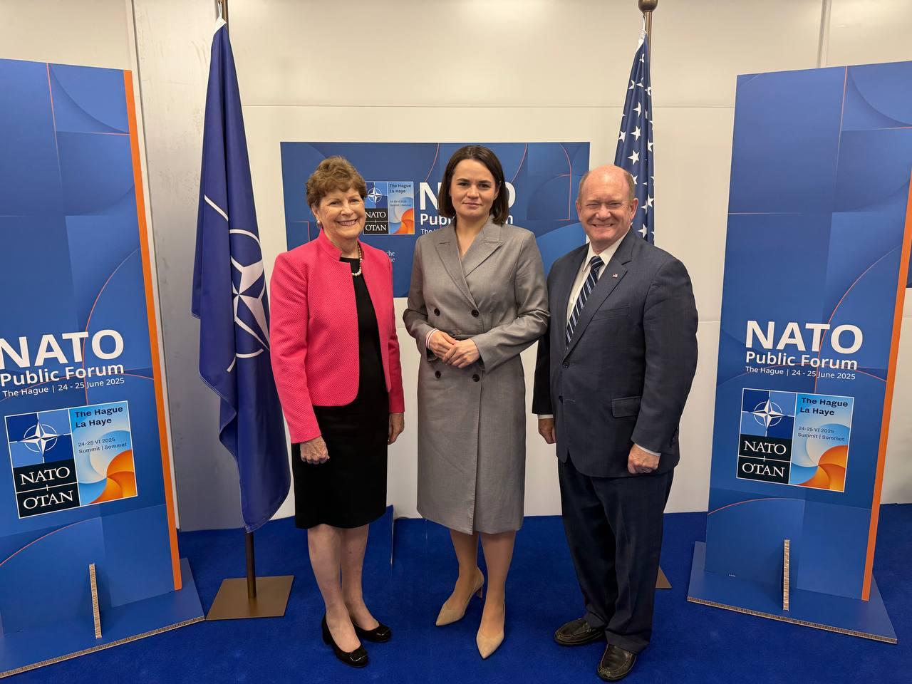 Тихановская встретилась с генсеком НАТО и американскими сенаторами