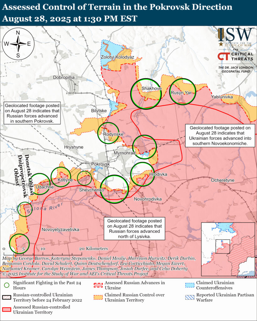 Угрожающая ситуация под Покровском, 28 августа 2025 года