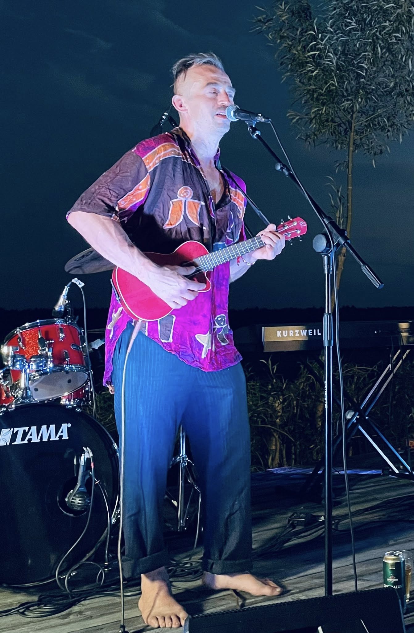 Аляксей Дзікавіцкі чытыў свае вершы на фэсце Prekupalle ў Біндзюзе пад музыку «хэві-метал» — фота