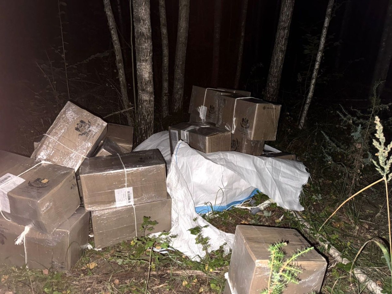 Контрабандисты соорудили системы воздушных шаров для переброски сигарет в Литву