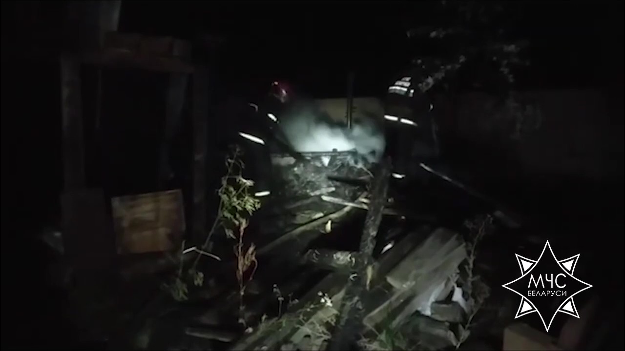 Пилорама горела ночью в Мозырском районе