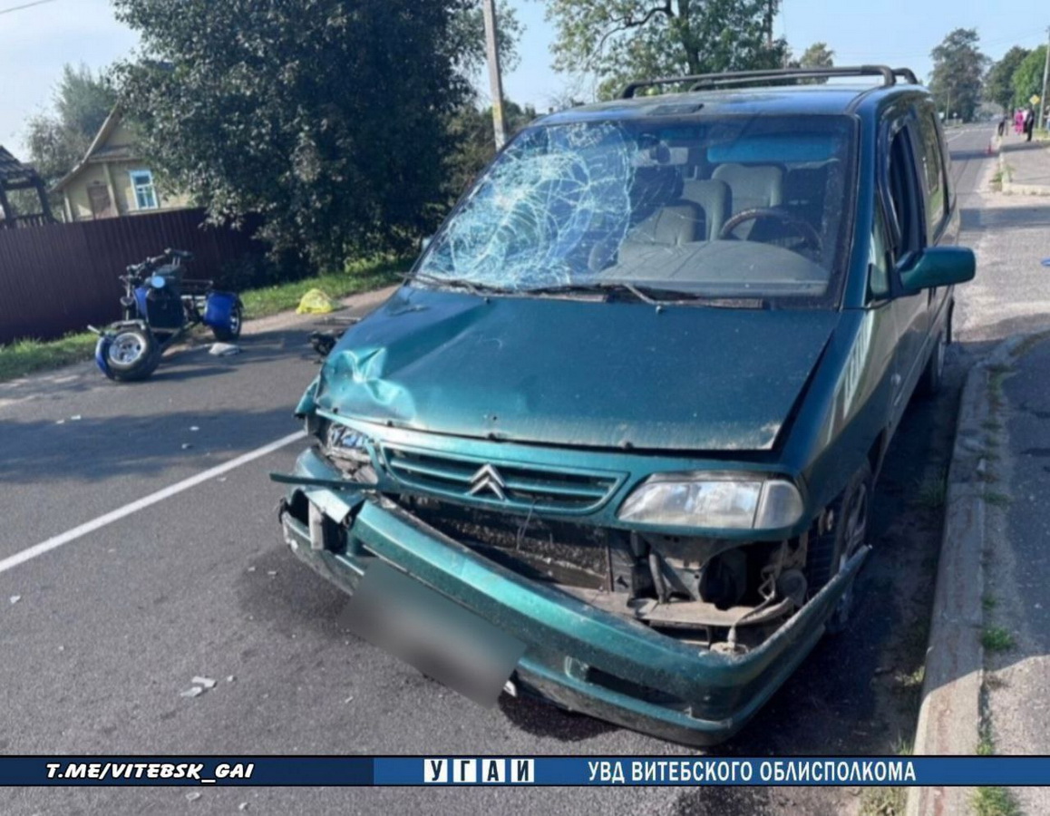 80-летний мопедист погиб в результате ДТП под Докшицами