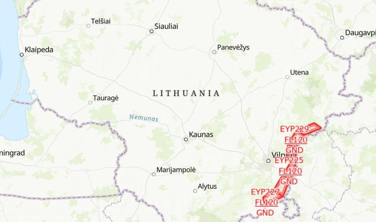 Литва продлила закрытие воздушного пространства у границы с Беларусью до декабря