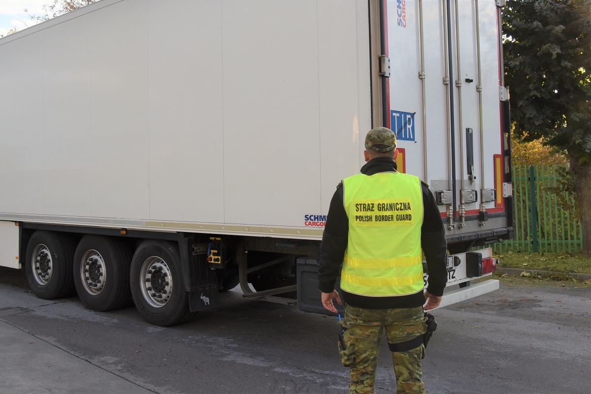 Беларус пытался вывезти из Польши грузовой полуприцеп с поддельным номером VIN
