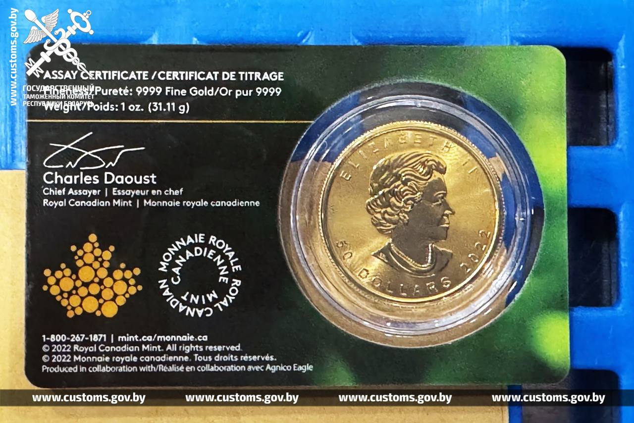 Гражданка Германии не задекларировала 15 слитков золота при въезде в Беларусь