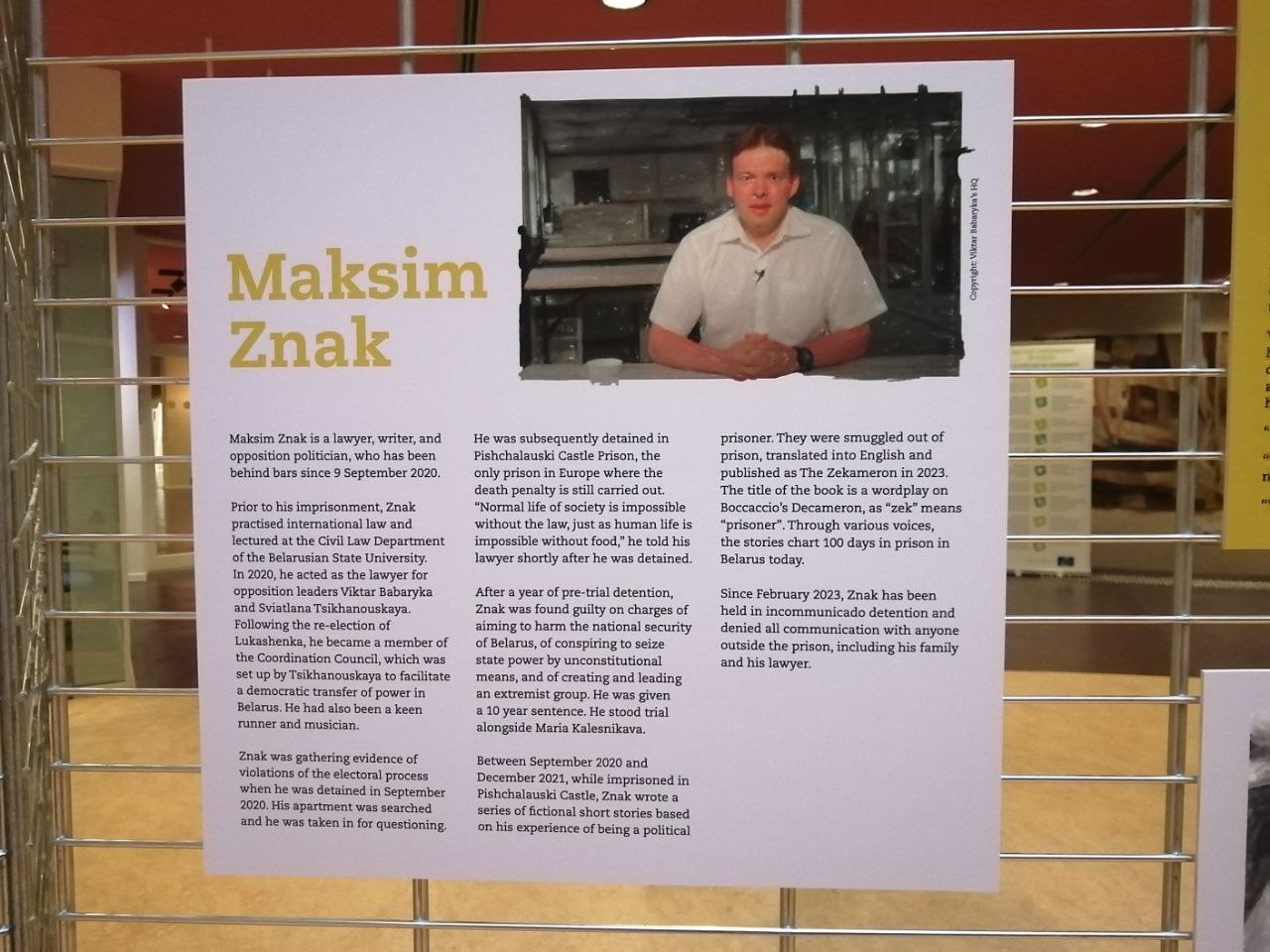 «Каб пра іх не забылі»: выстава «Лісты ад вязняў Лукашэнкі» адкрылася ў Радзе Еўропы