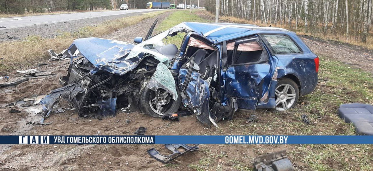 Водитель погиб в лобовом столкновении в Калинковичском районе