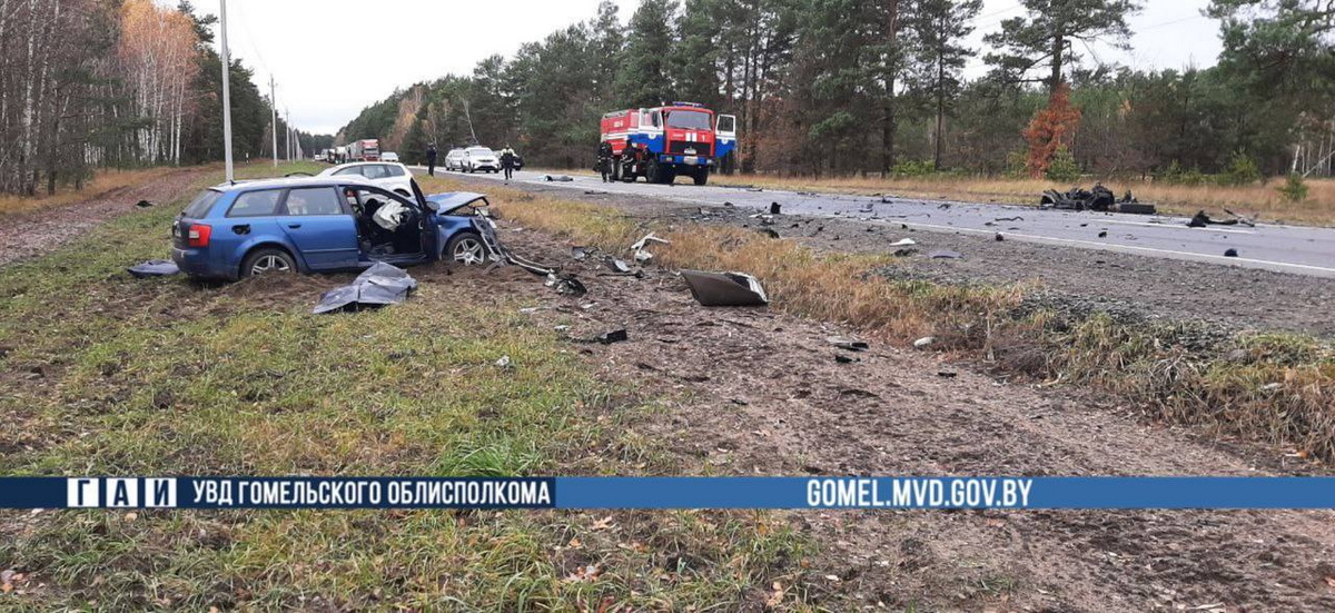 Водитель погиб в лобовом столкновении в Калинковичском районе
