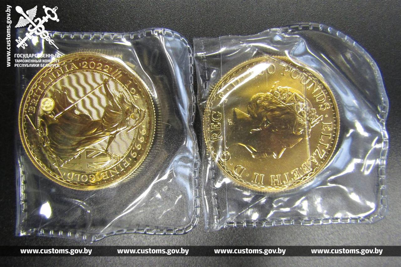 Золотые слитки и монеты изъяли на границе у гражданина Литвы