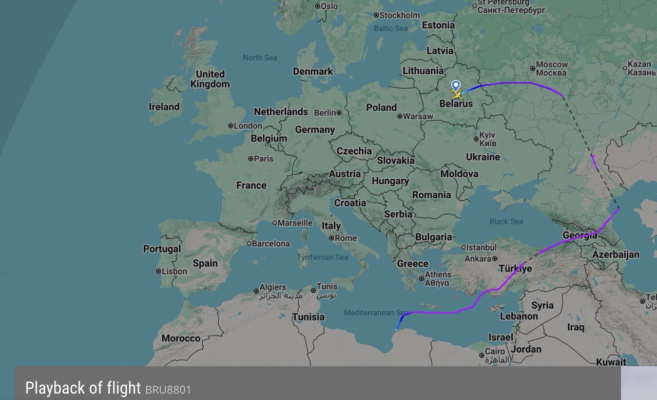 Самолет «Белавиа» слетал в Ливию