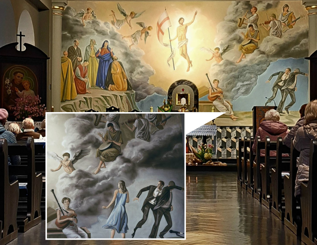 У касцёле Cвятога Антонія ў Віцебску працягваюцца «чысткі» - замалявалі яшчэ двух персанажаў