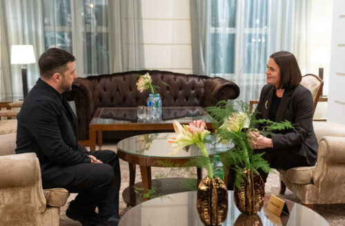 Светлана Тихановская и Владимир Зеленский