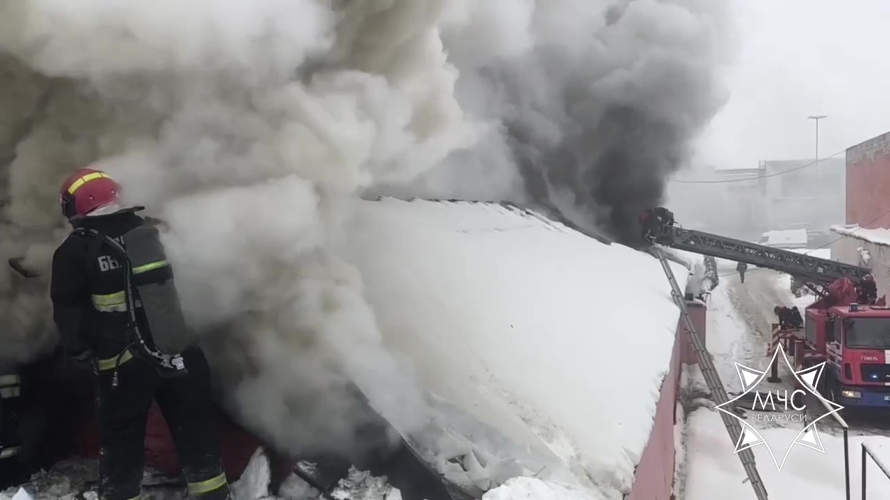 В Гомеле горело предприятие