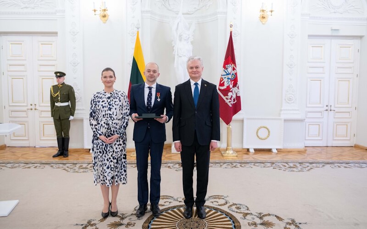 Витис Юрконис награжден офицерским крестом ордена «За заслуги перед Литвой»