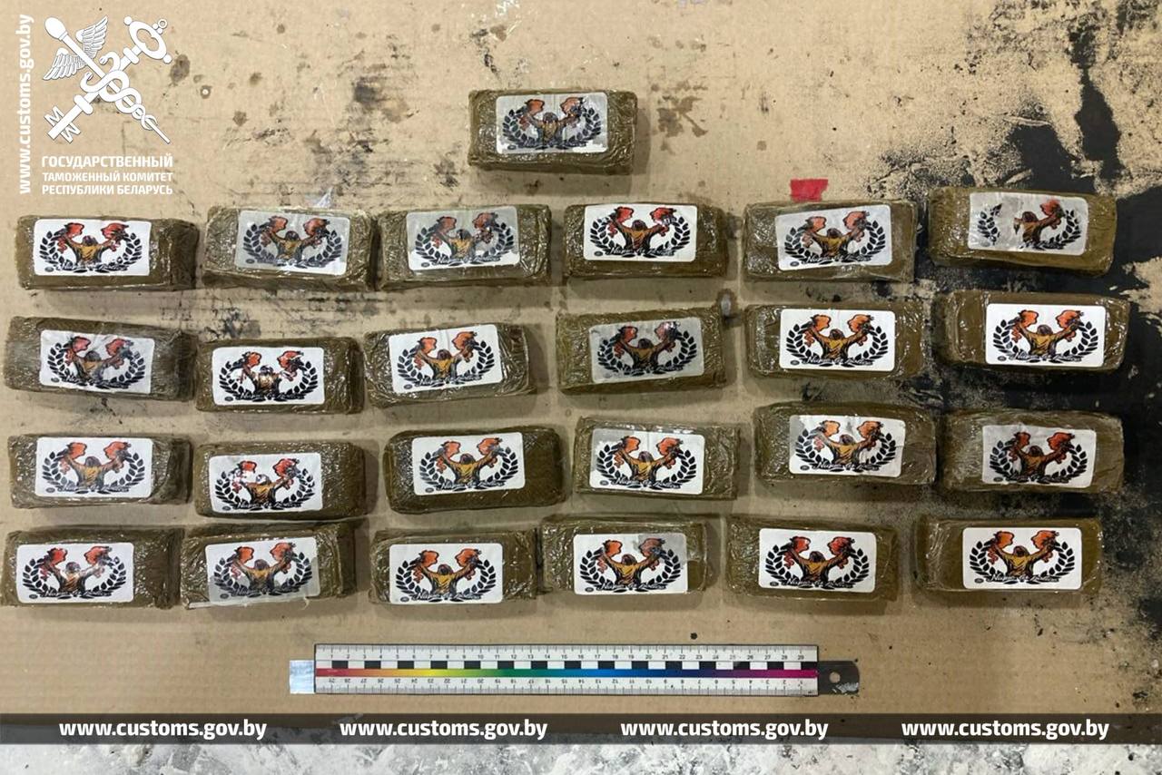 Мытня перахапіла 260 кг гашышу, прызначанага расіяніну