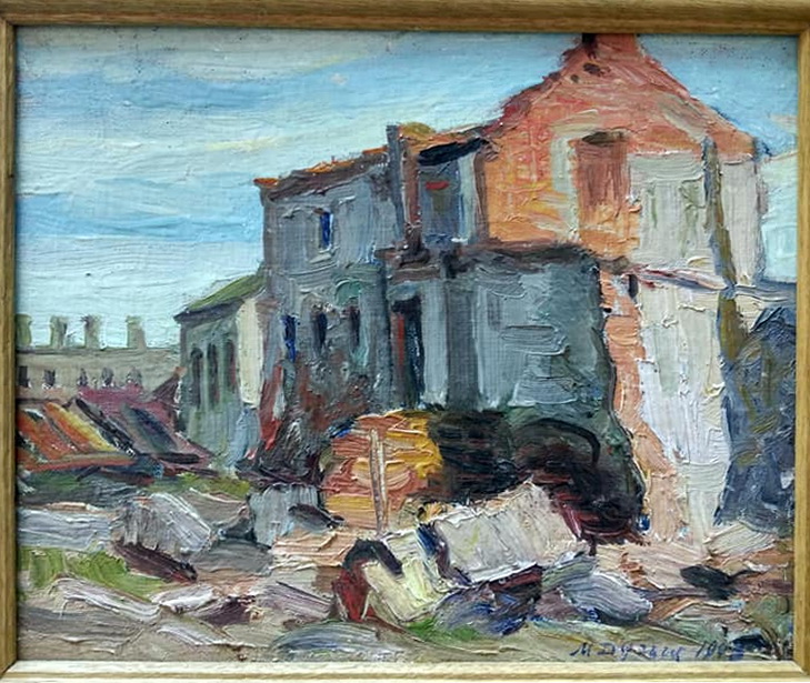 У Мінску адкрылі рэтраспектыўную выставу Міколы Дучыца з ваеннымі і пасляваеннымі краявідамі сталіцы