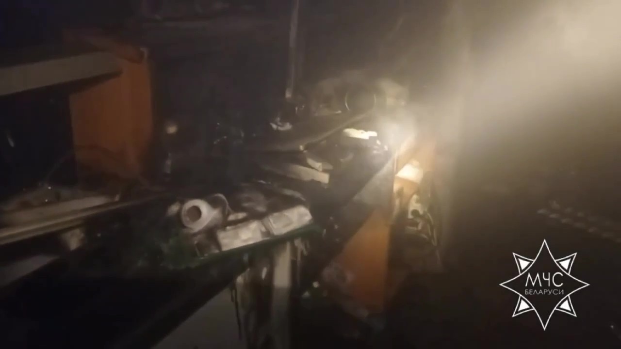 Магазин горел ночью в Витебске