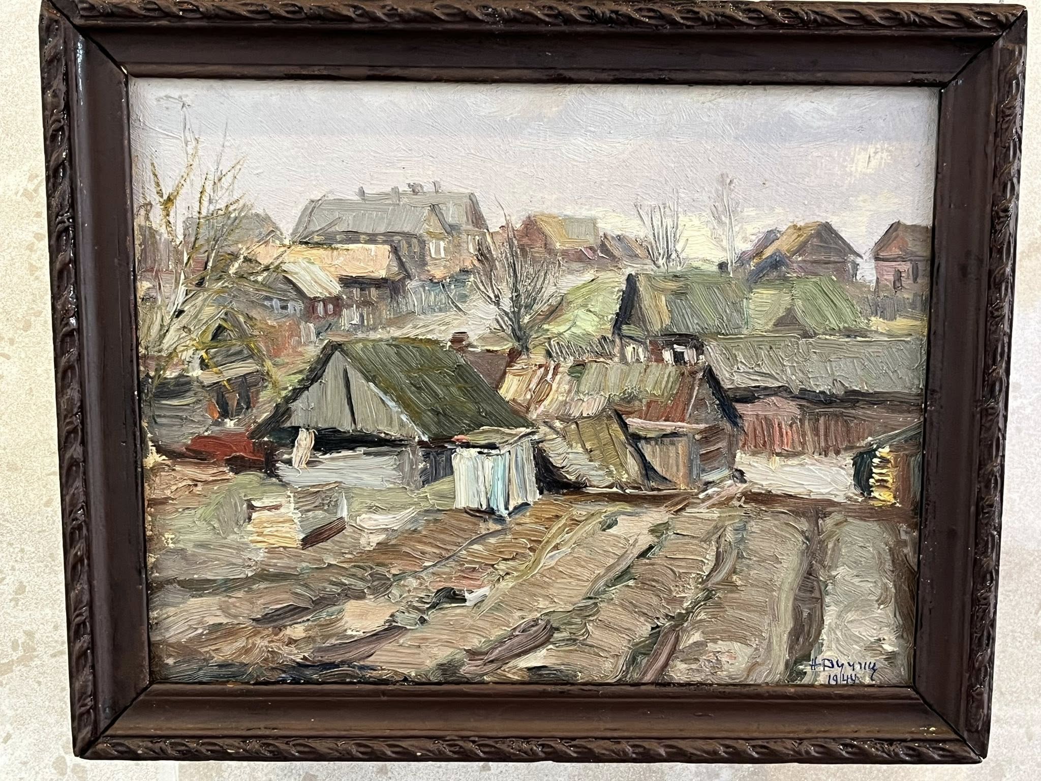 У Мінску адкрылі рэтраспектыўную выставу Міколы Дучыца з ваеннымі і пасляваеннымі краявідамі сталіцы