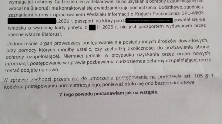 «Наша Ніва» рассказала, чем закончилась история беларуса с паспортом "Новой Беларуси" в управлении по делам иностранцев Польши