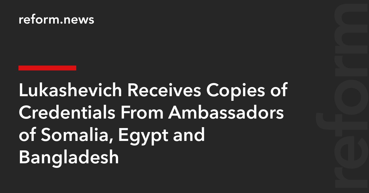 Lukashevich Receives Copies of Credentials From Ambassadors of Somalia, Egypt and Bangladesh