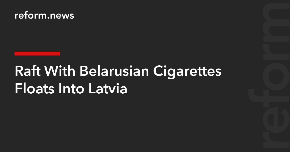Raft With Belarusian Cigarettes Floats Into Latvia