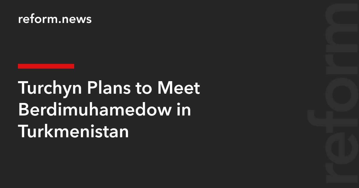 Turchyn Plans to Meet Berdimuhamedow in Turkmenistan