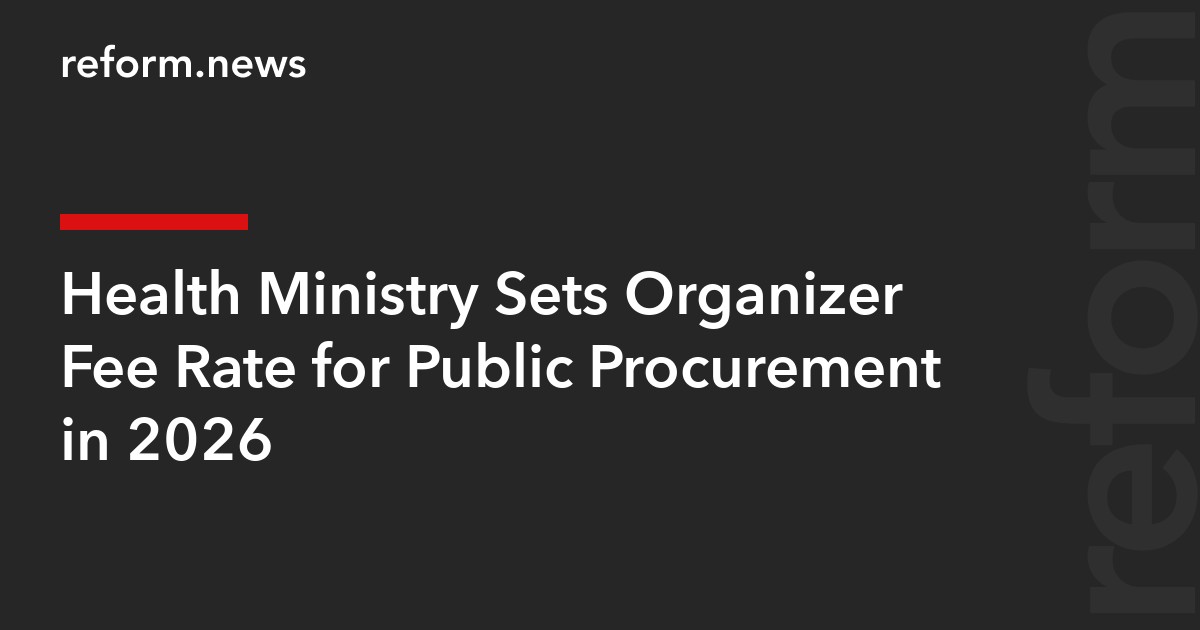 Health Ministry Sets Organizer Fee Rate for Public Procurement in 2026