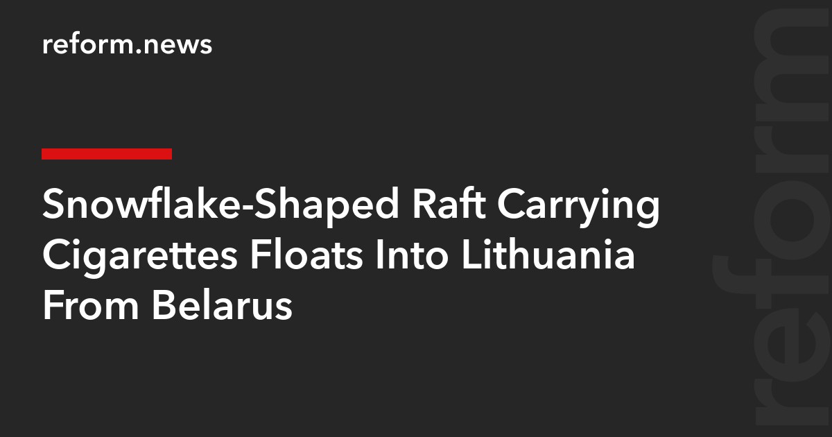 Snowflake-Shaped Raft Carrying Cigarettes Floats Into Lithuania From Belarus
