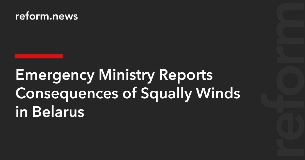 Emergency Ministry Reports Consequences of Squally Winds in Belarus